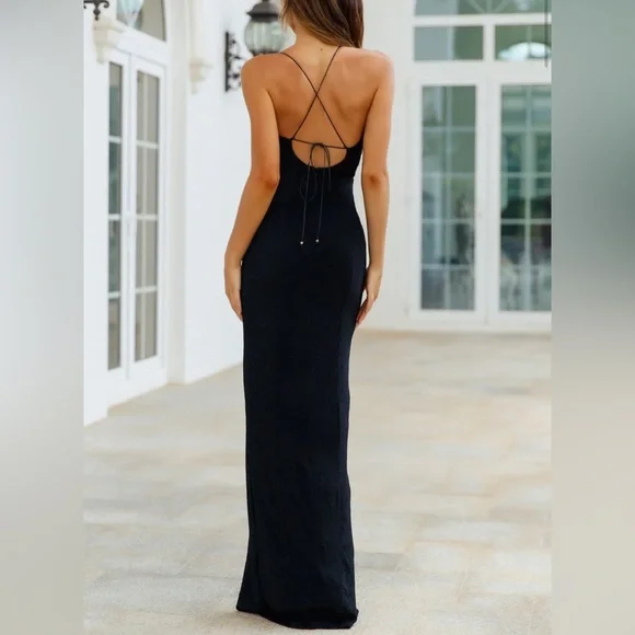 Brand new Hello Molly metallic black gown - Picture 3 of 4